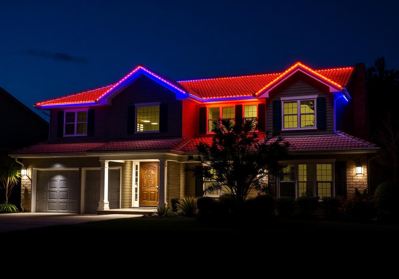 Modern colonial — game day blue & orange